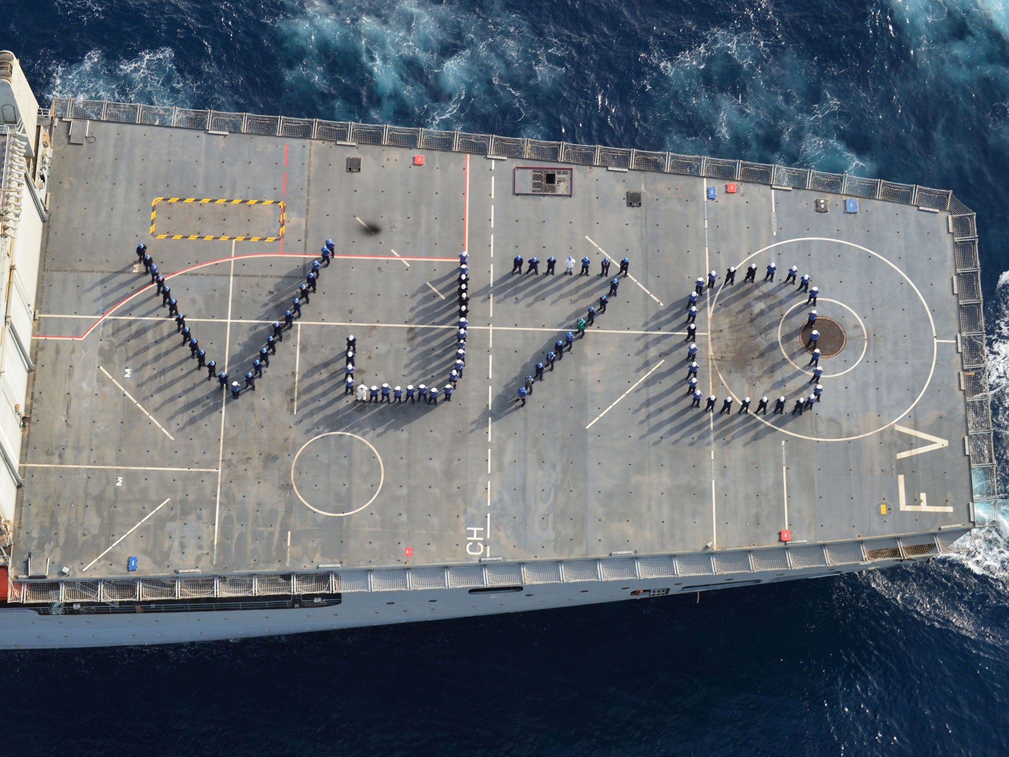 The Royal Navy mark the 70th anniversary of VE Day