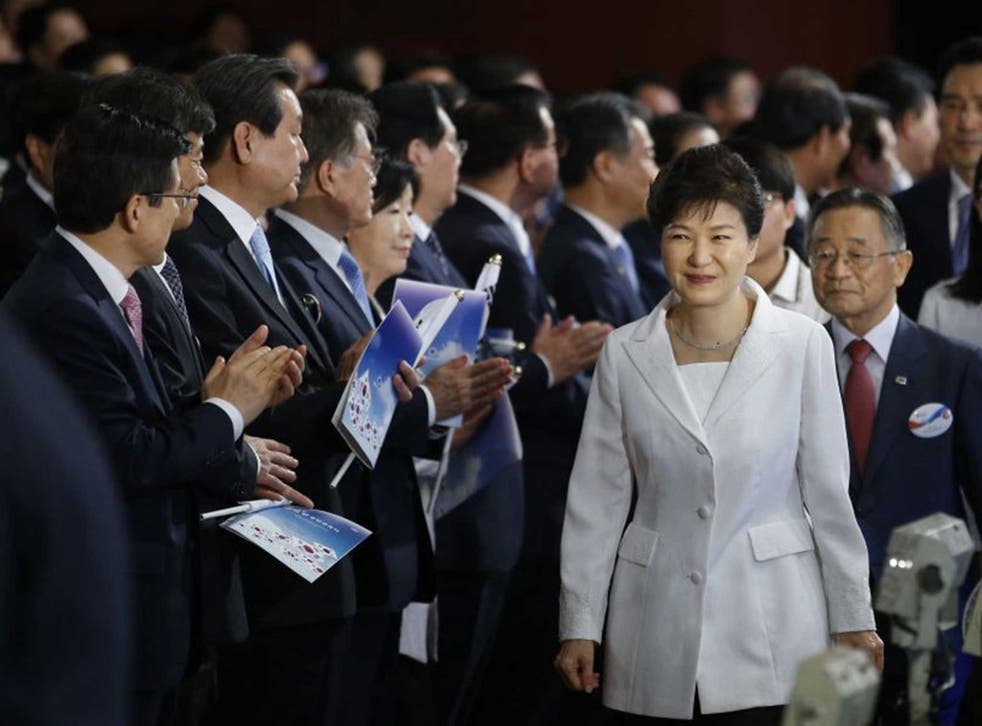 President Park during the celebrations for liberation day in South Korea