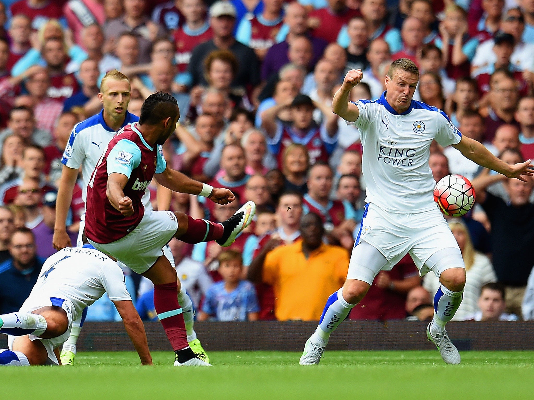 Dimitri Payet curled home his first West Ham goal on his home debut