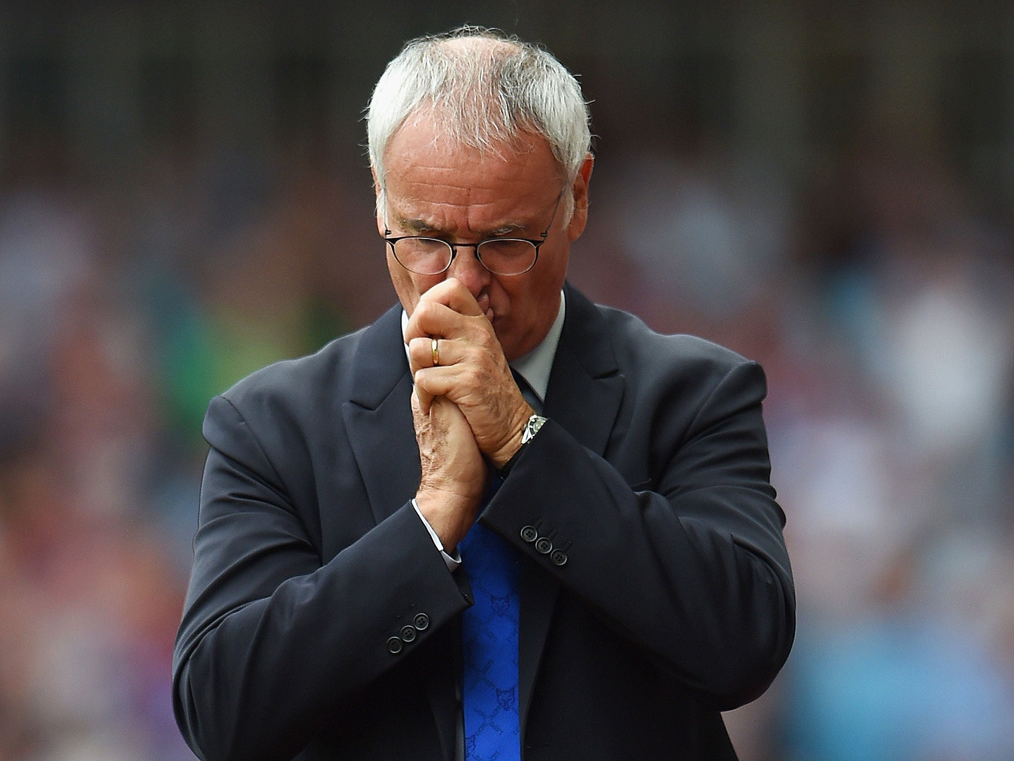 Claudio Ranieri on the touchline