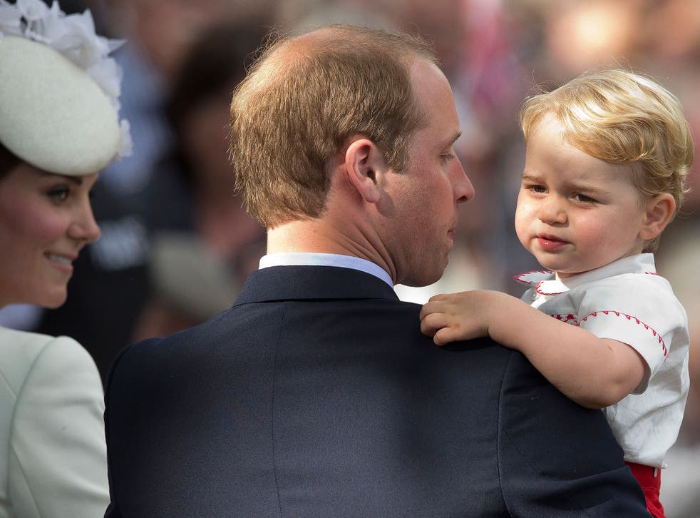 The Duke of Cambridge wants only sanctioned pictures, such as this of George at his sister’s christening, to be used by the media