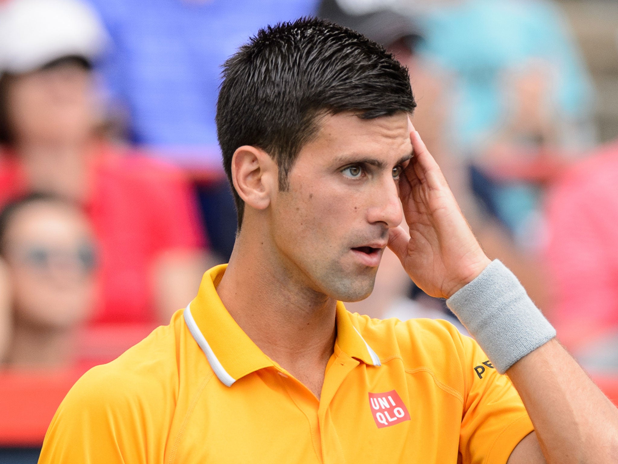 Novak Djokovic pictured during his Rogers Cup win over Jeremy Vardy
