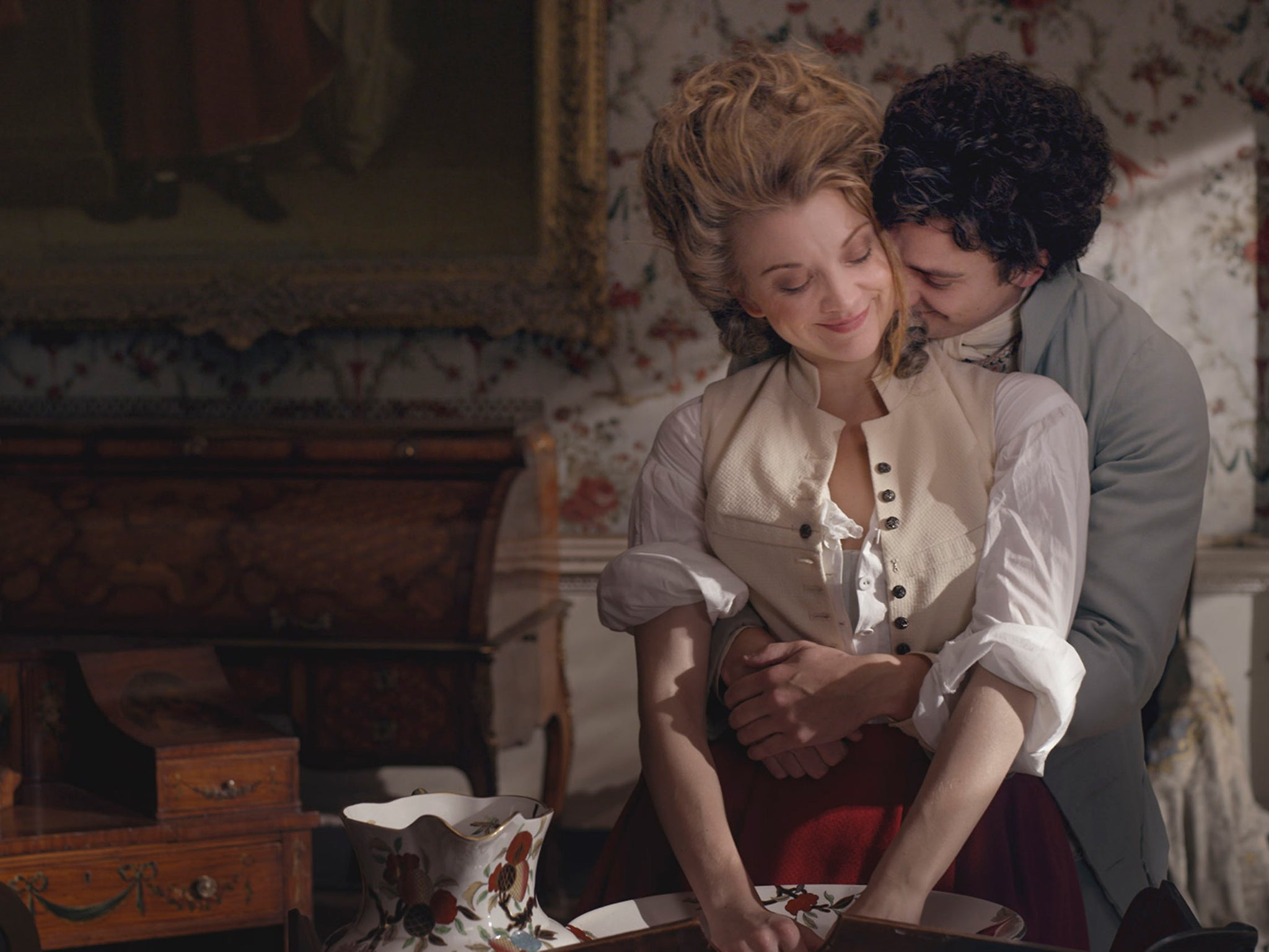 Natalie Dormer with her screen lover played by Aneurin Barnard