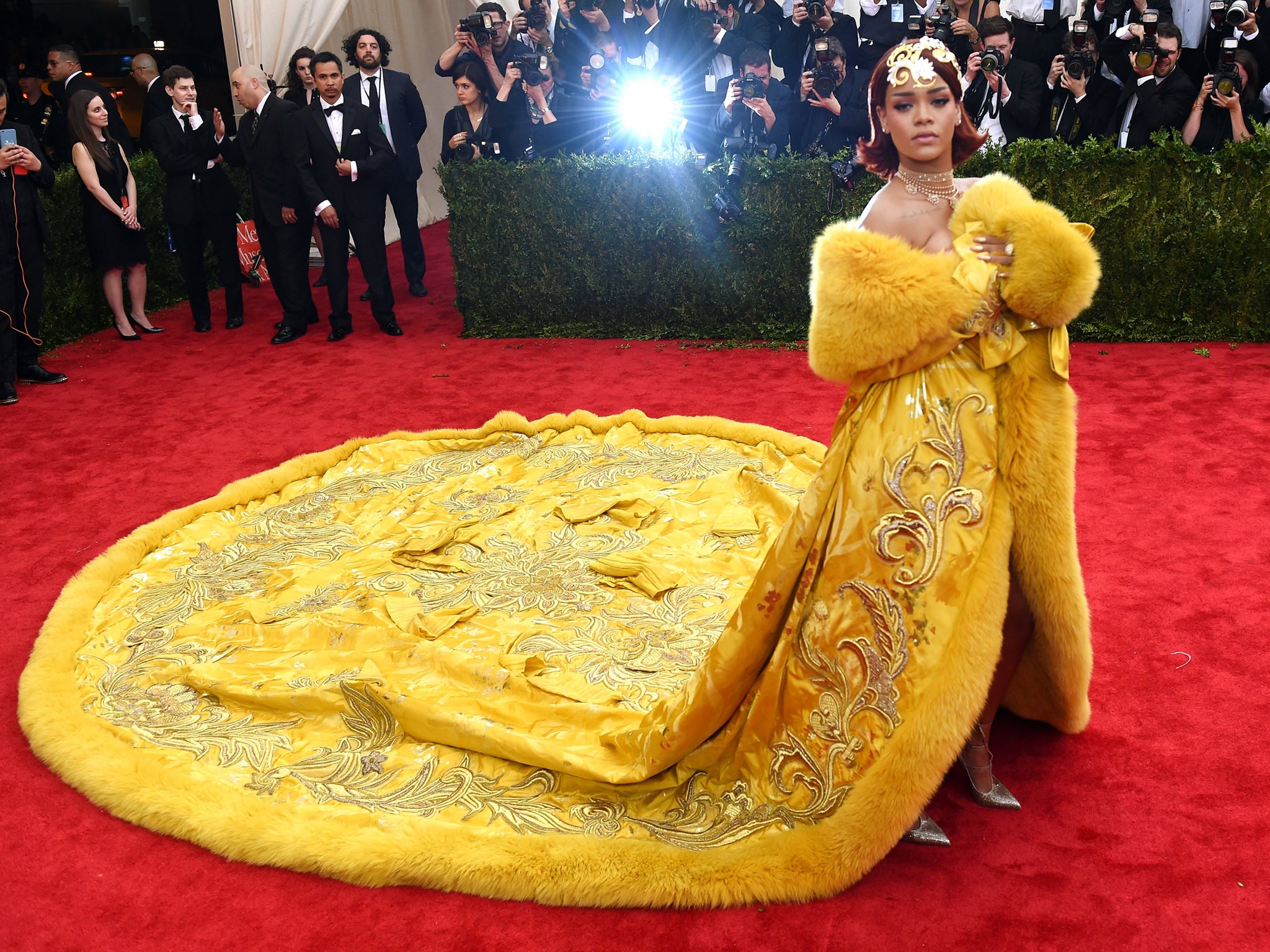 Rihanna taking the concept of 'oversize' to a new level