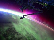 Astronaut captures aurora borealis from space