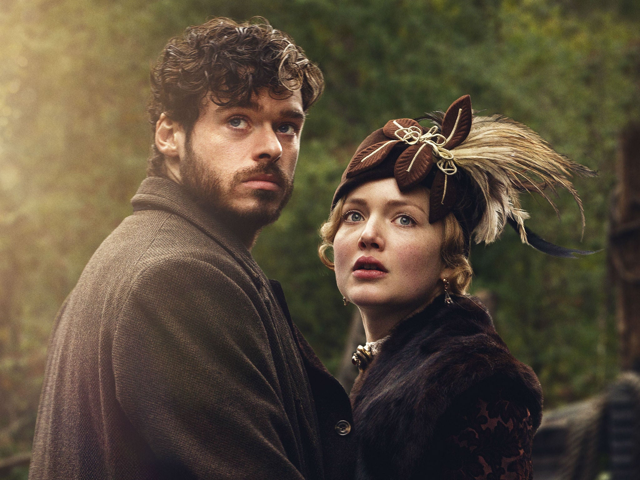 Holliday Grainger and Richard Madden as Lady Chatterley and Oliver Mellors in Lady Chatterley's Lover