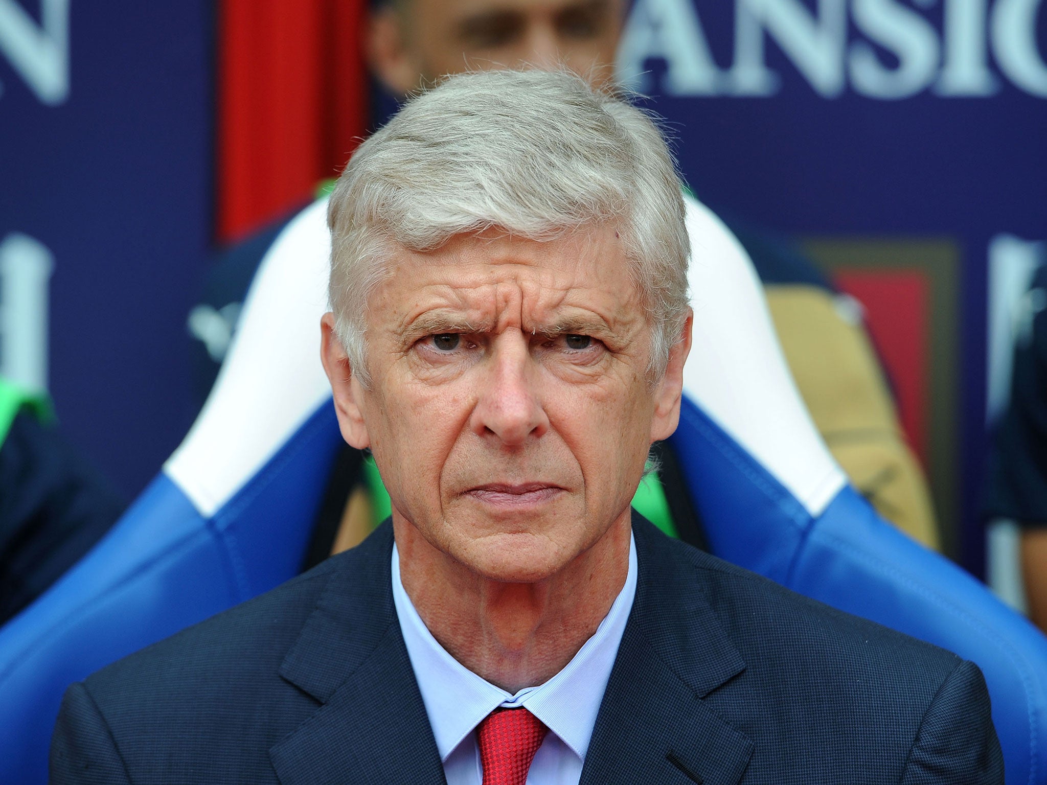 Arsene Wenger looks on during the 2-1 win over Crystal Palace