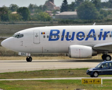 The Blue Air flight was forced to burn fuel over the Irish Sea