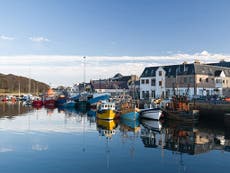 New London Southend to Stornoway flight route takes off