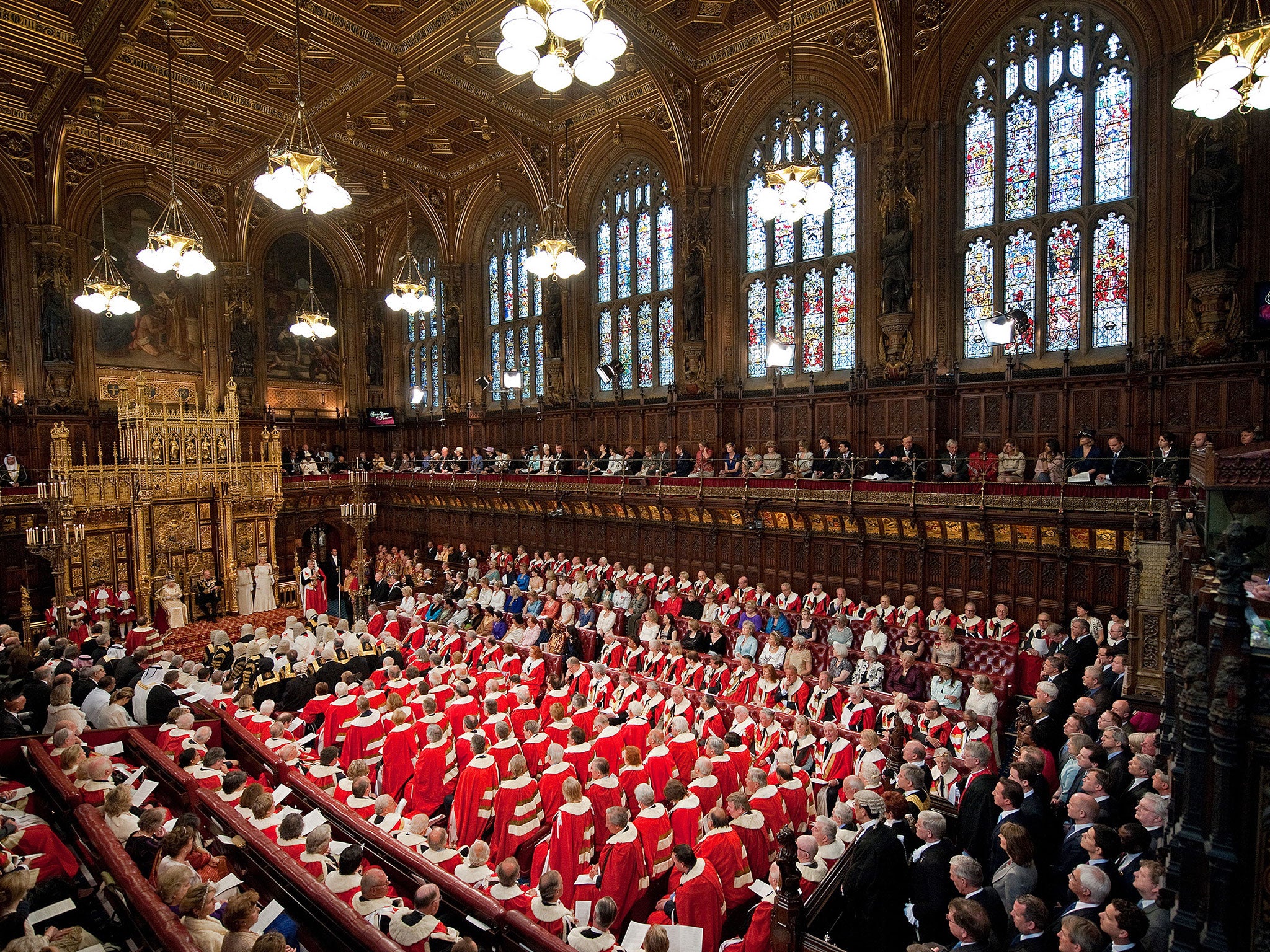 The House of Lords is totally unelected but can influence laws