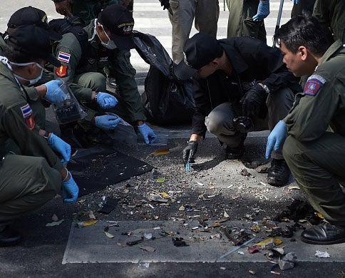 The bomb hit near the Erawan shrine which is very popular with both tourists and locals