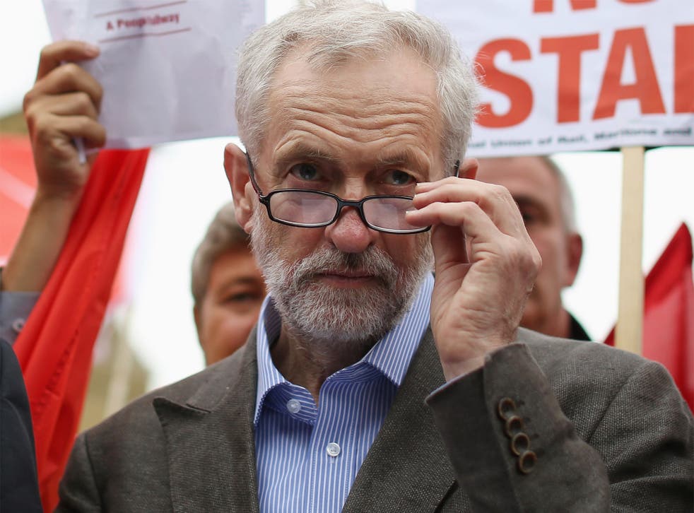 Jeremy Corbyn outside King’s Cross station on Tuesday to announce his plans to renationalise the railways