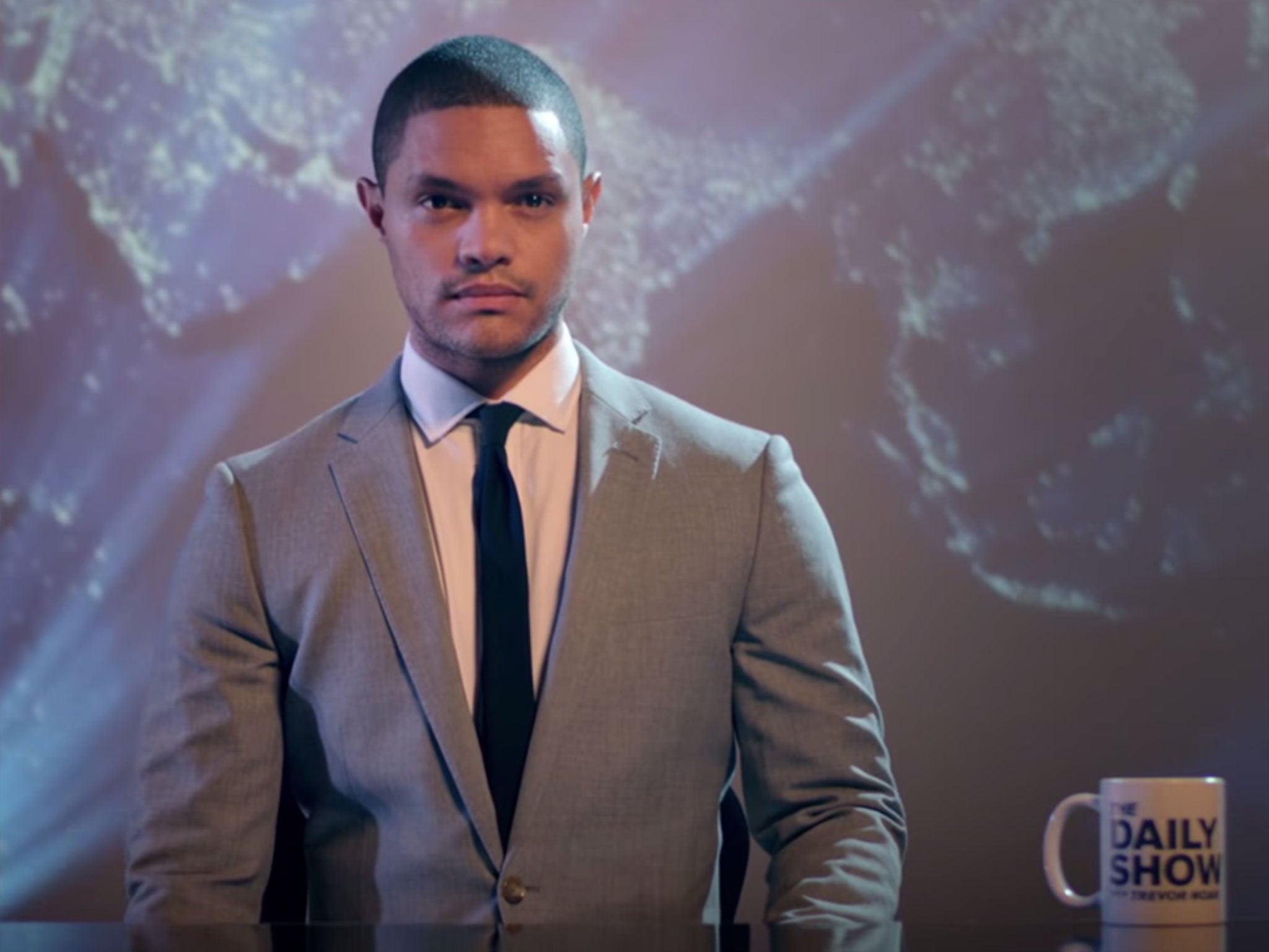 Trevor Noah in the new trailer for the Daily Show