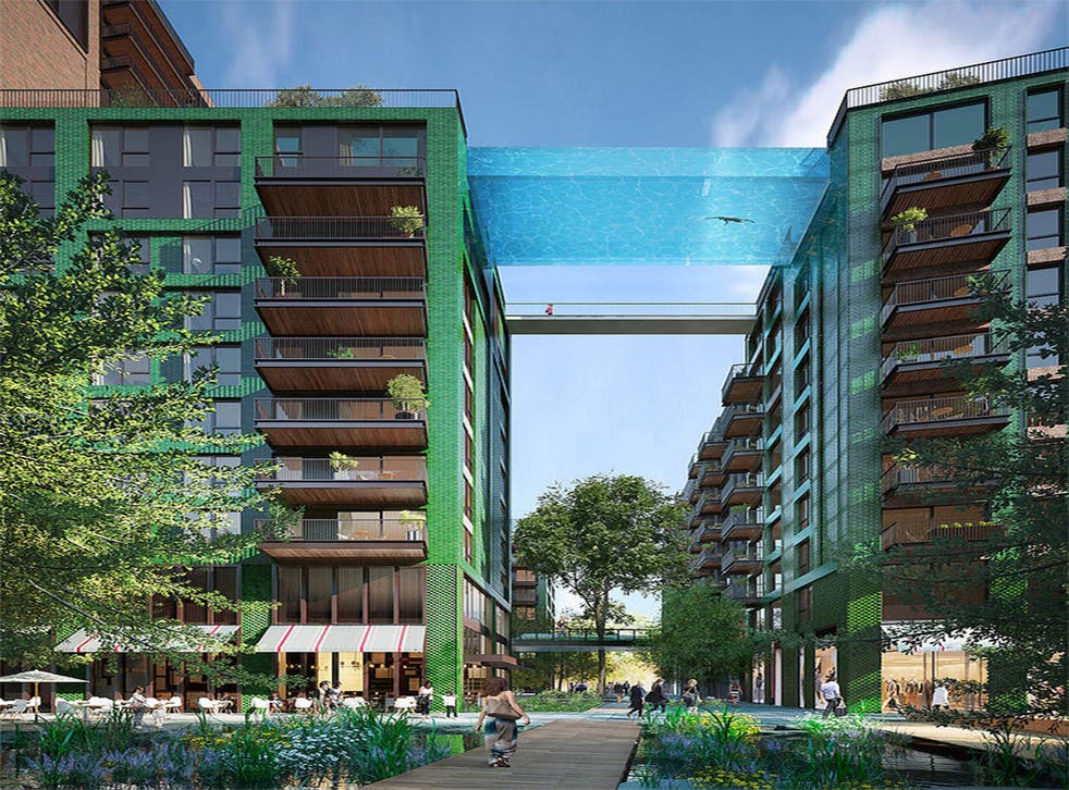 Nine Elms Sky Pool Luxury London Flat Owners Will Be Able To Swim While Literally Looking Down On Everyone Else The Independent The Independent