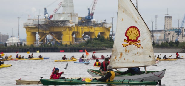 'Kayaktivists' attempted to stop Shell's Polar Pioneer oil drilling rig leaving Seattle in June