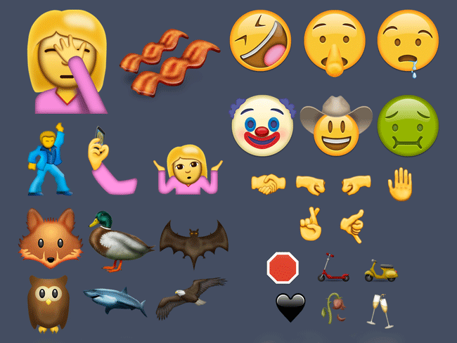 Some of the new emojis that could be released in 2016