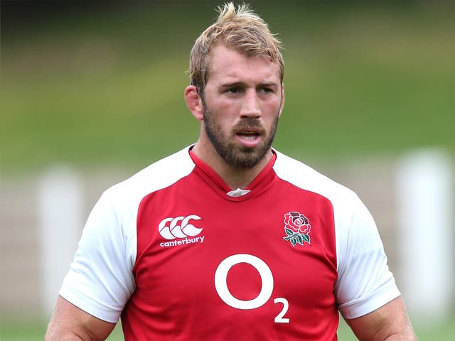 Chris Robshaw during an England training session at Pennyhill Park