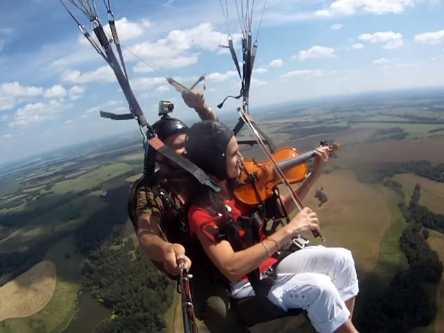 Russian band records song while paragliding 650 metres above ground