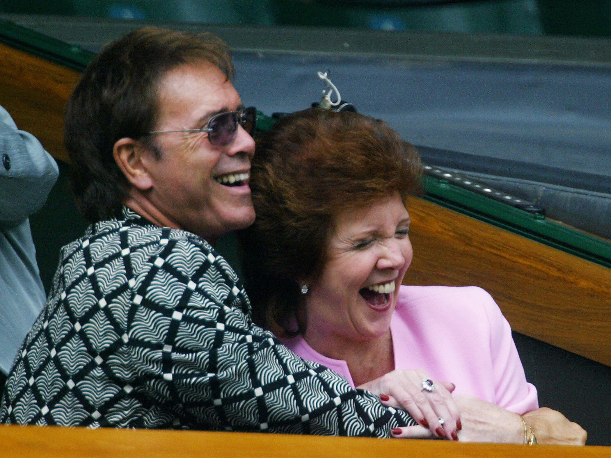 Cilla Black and Sir Cliff Richard pictured at Wimbledon in 2003 had been friends since the 60's