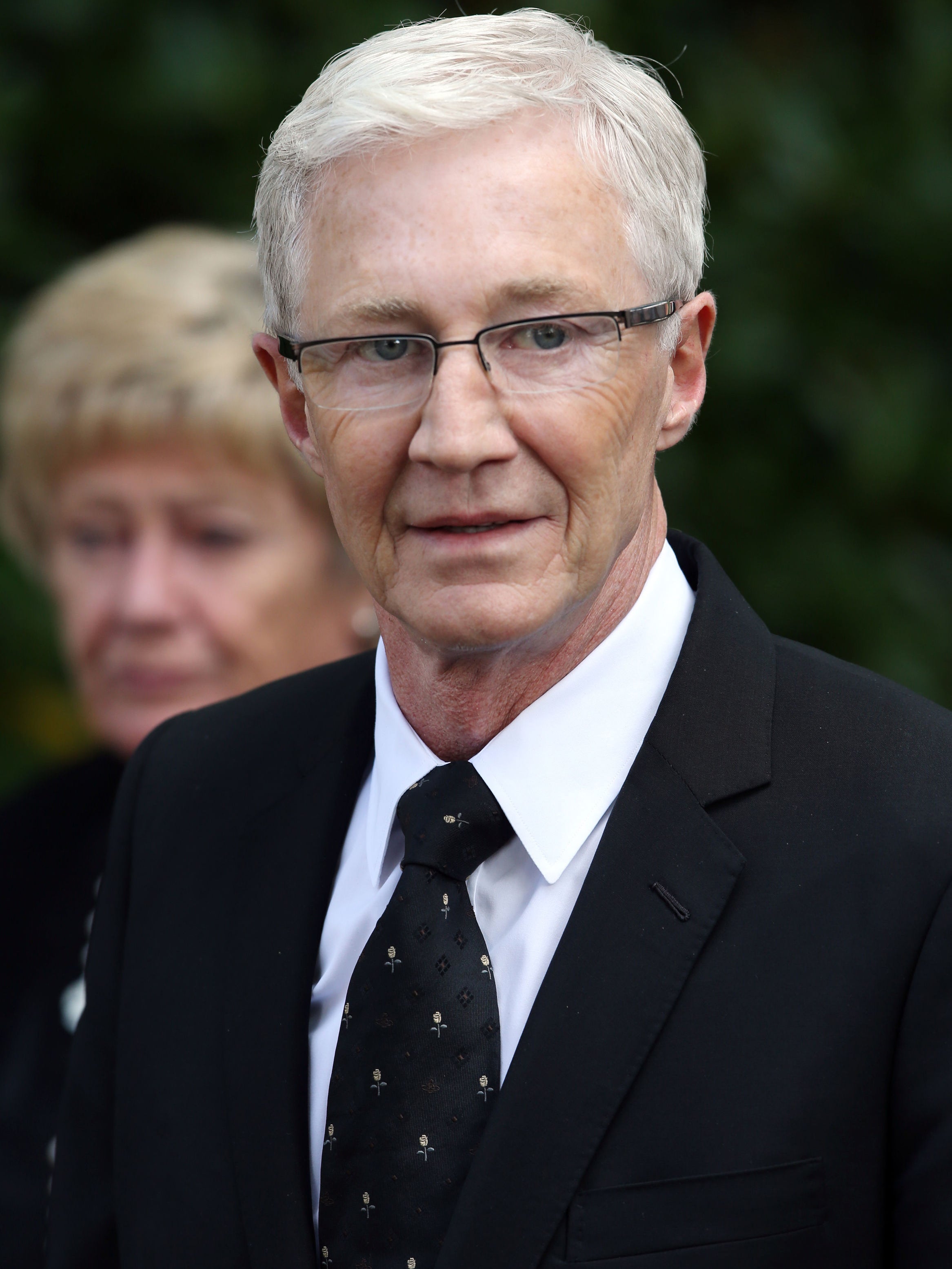 Paul O'Grady arrives for the funeral of Cilla Black at St Mary's Church in Woolton, Liverpool.