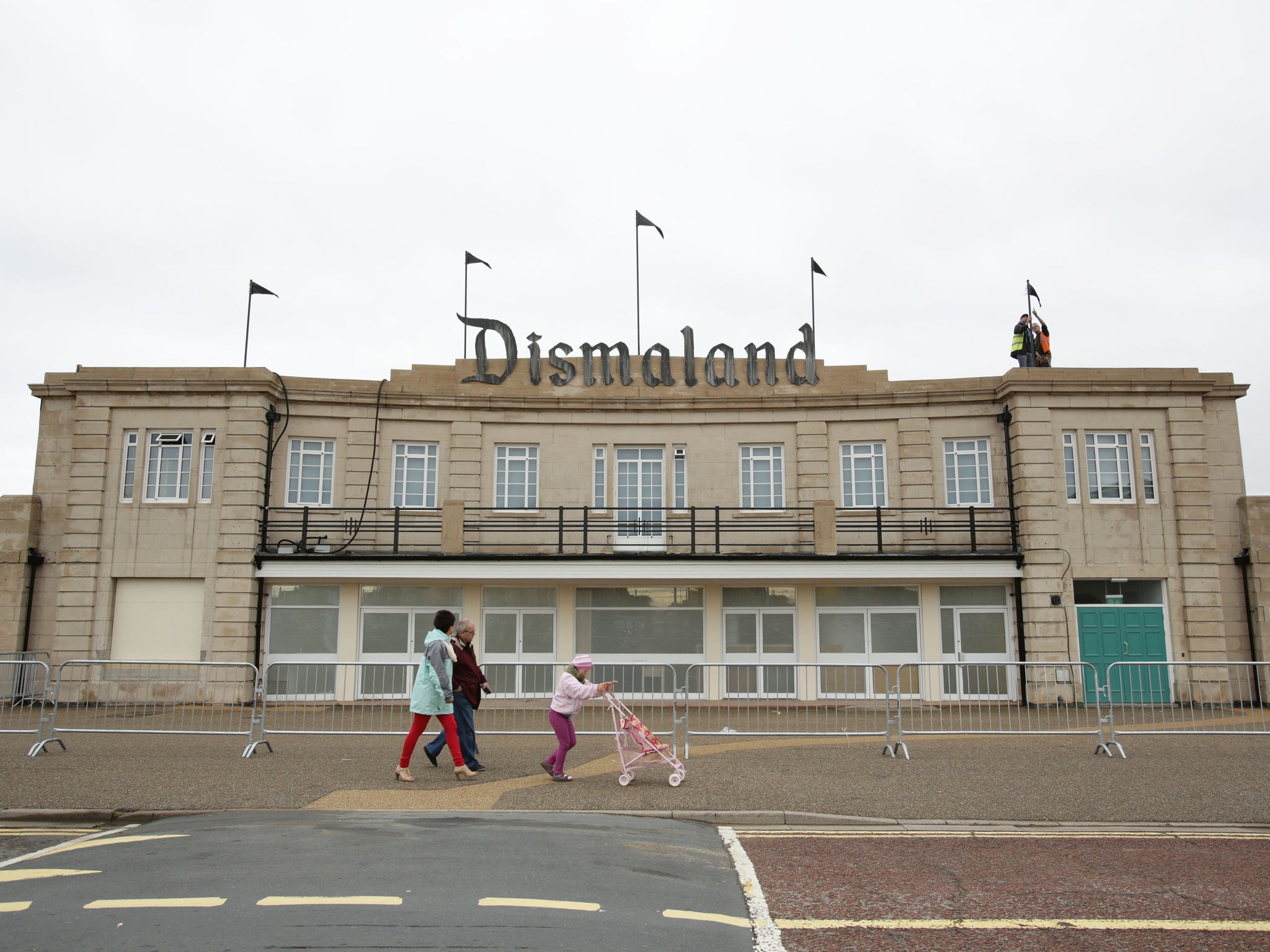 The exterior to 'Dismaland' , the exhibition opens this weekend