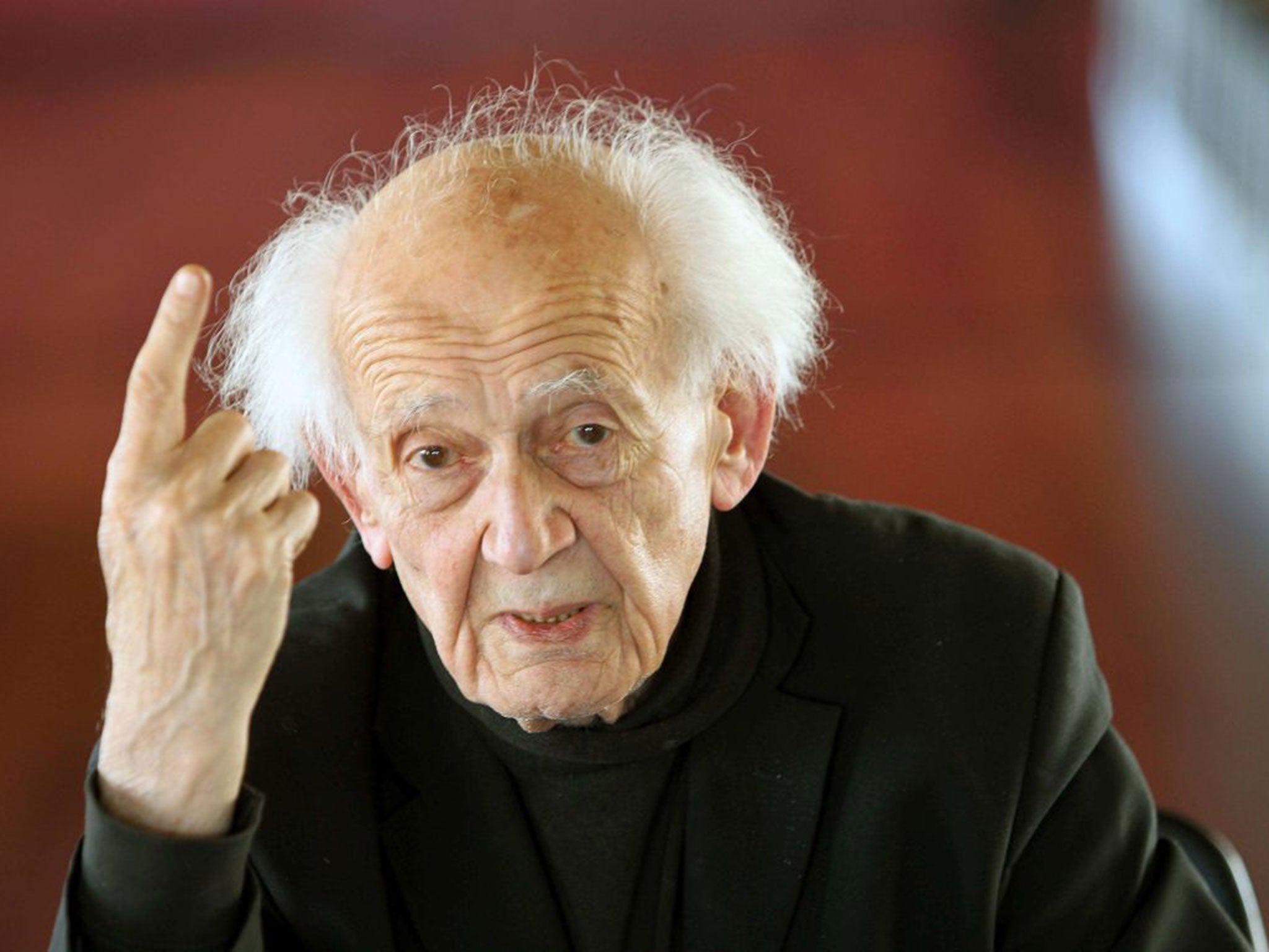 Polish Sociologist Zygmunt Bauman attends the presentation of his book 'Culture in a Liquid Modern World'