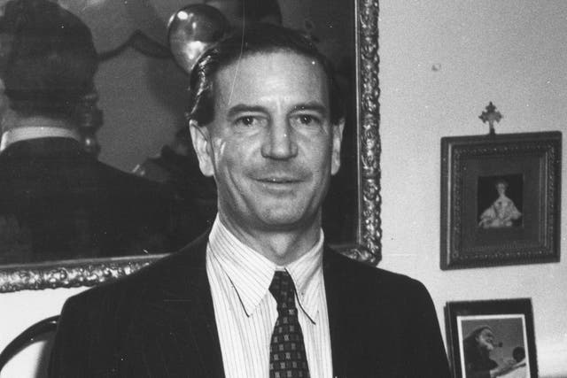 Kim Philby (1911 - 1988) the British double agent during a press conference