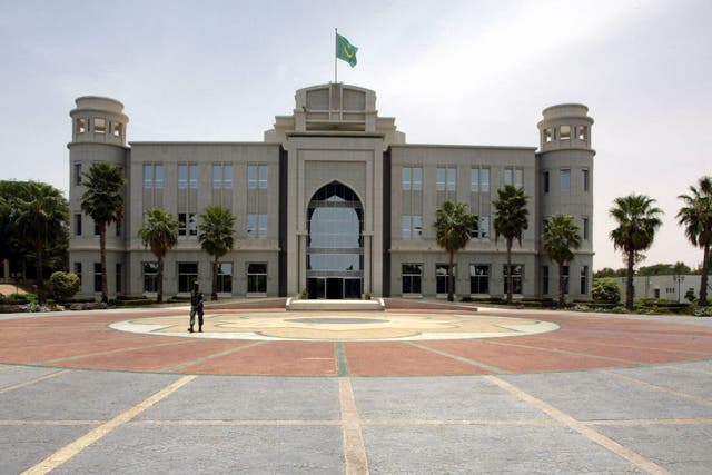 The Palais de la Republique in Nouakcott, the capital of Mauritania 