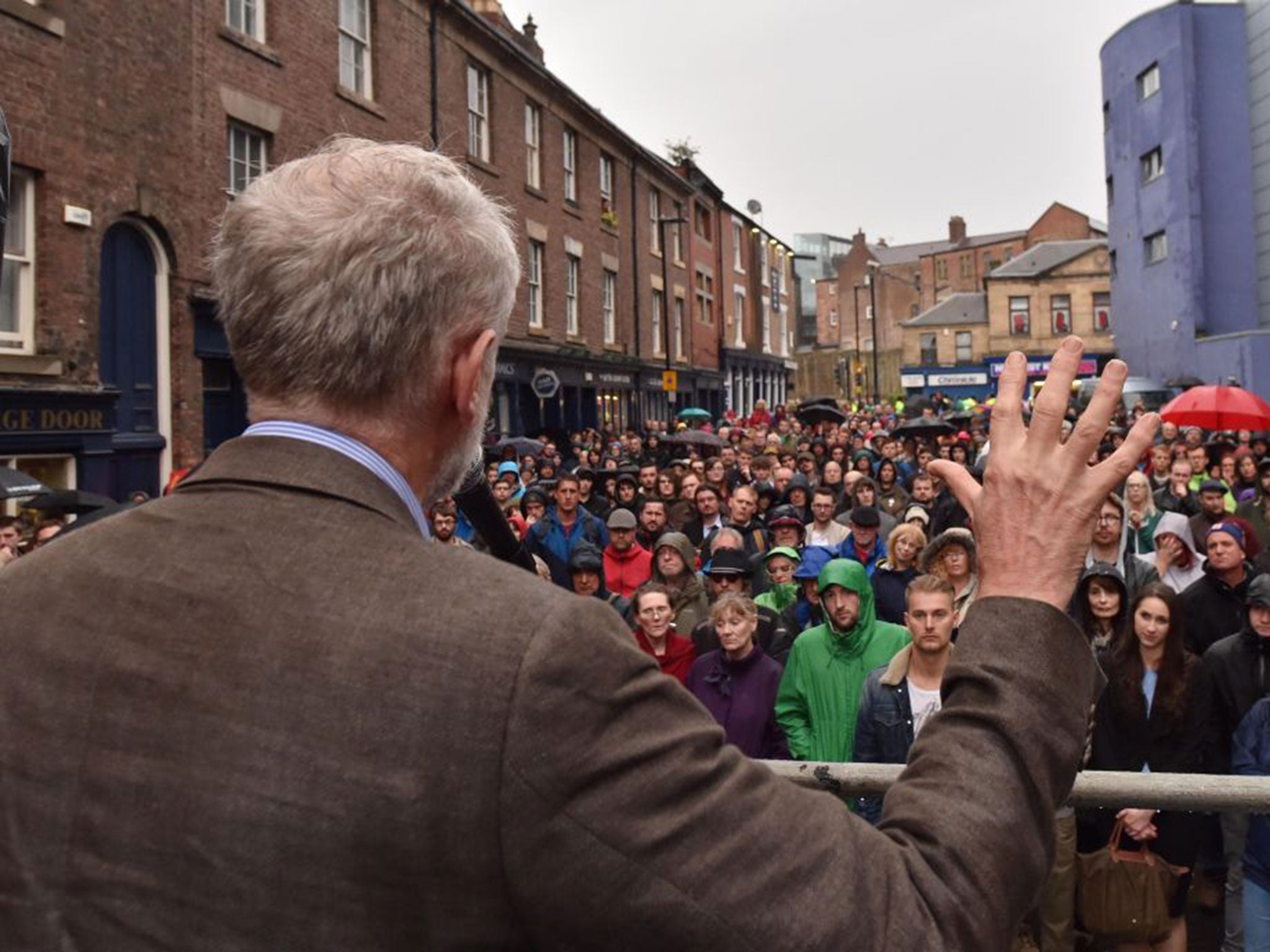 Labour leadership candidate Jeremy Corbyn on the campaign trail
