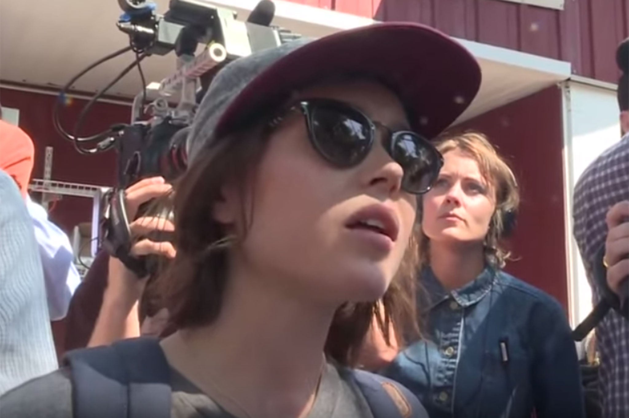 Ellen Page confronts Ted Cruz at the Iowa State Fair