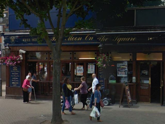 The Moon on the Square Wetherspoons pub in Feltham where an anti-Muslim poster was displayed