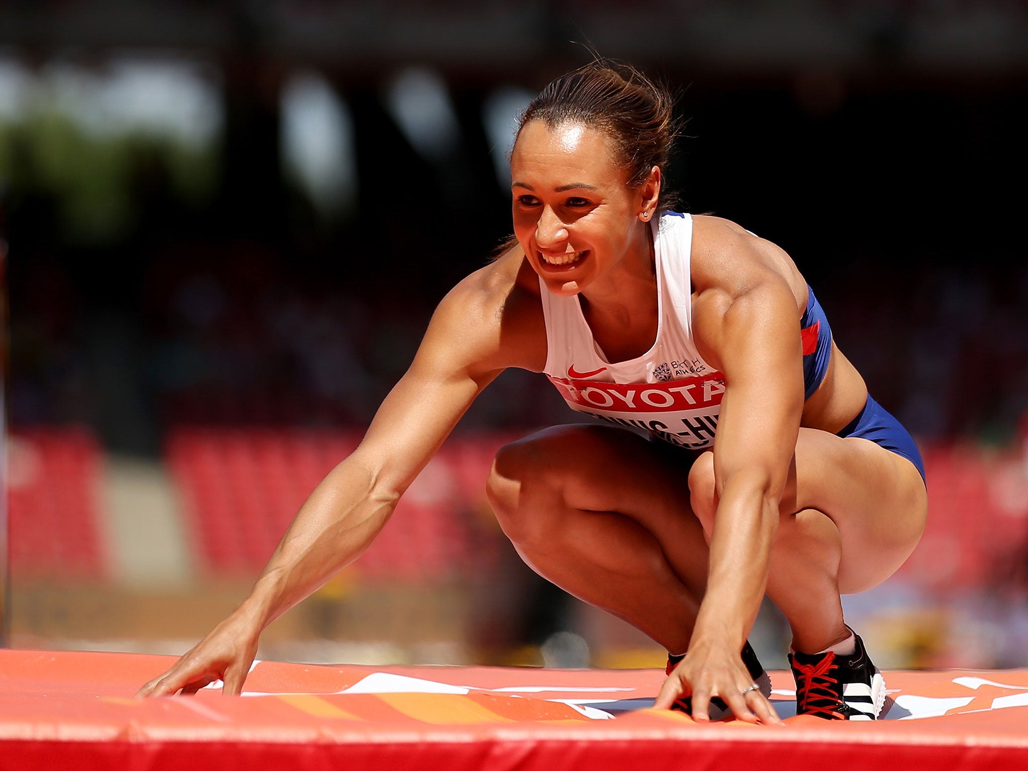 Jessica Ennis-Hill competing in Beijing