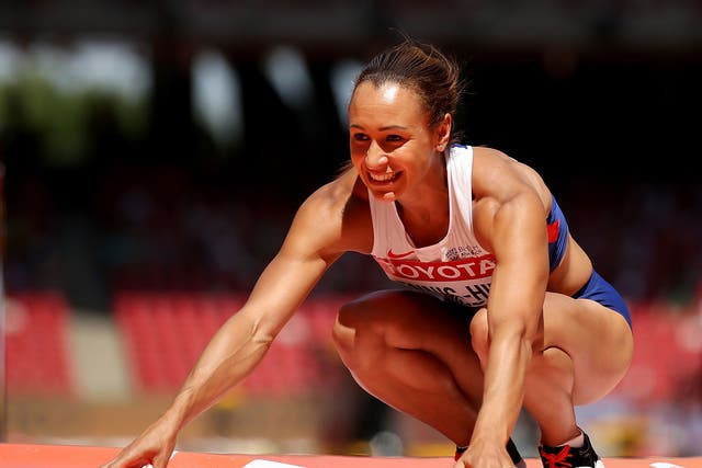 Jessica Ennis-Hill competing in Beijing