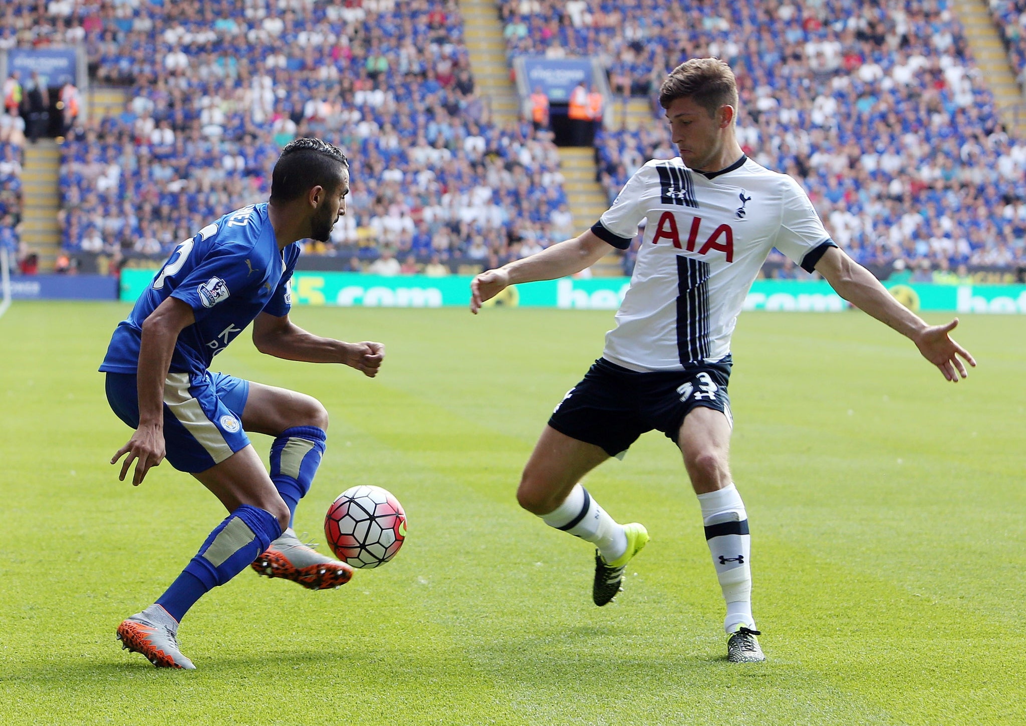 Ben Davies had to work hard to quell the threat of Leicester's wingers