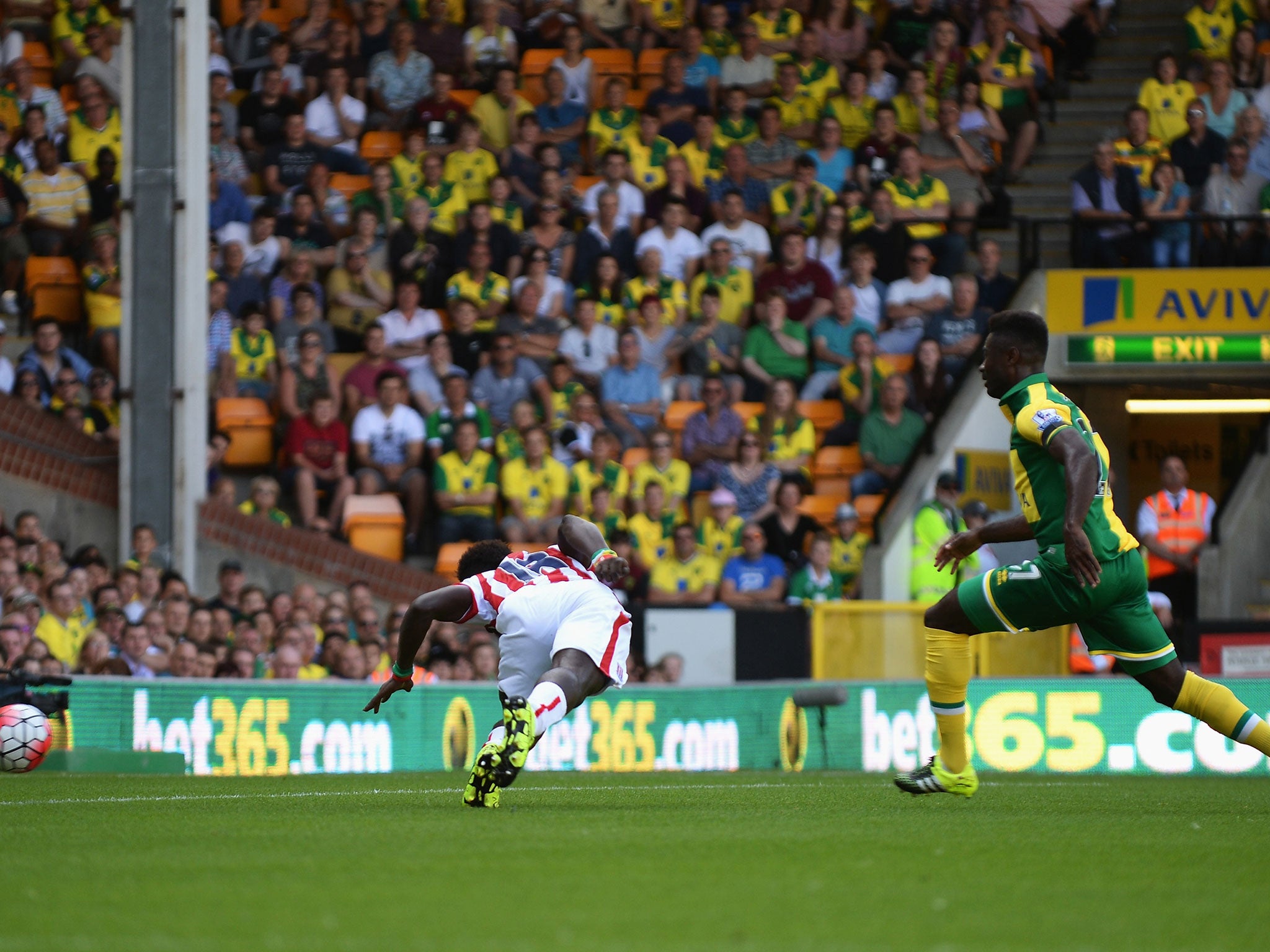 Mame Biram Diouf stoops low to put Stoke ahead