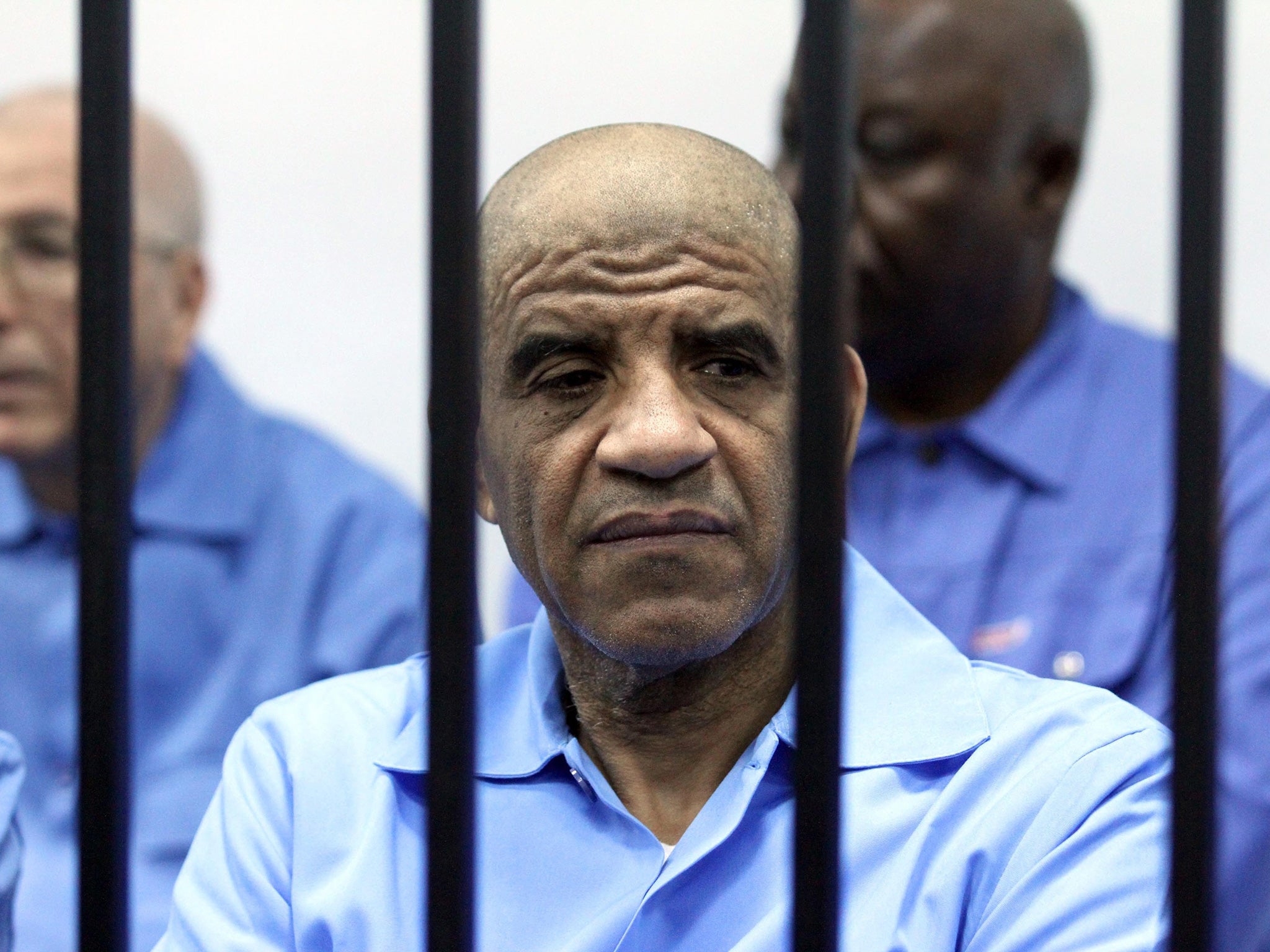 al-Senussi in prison