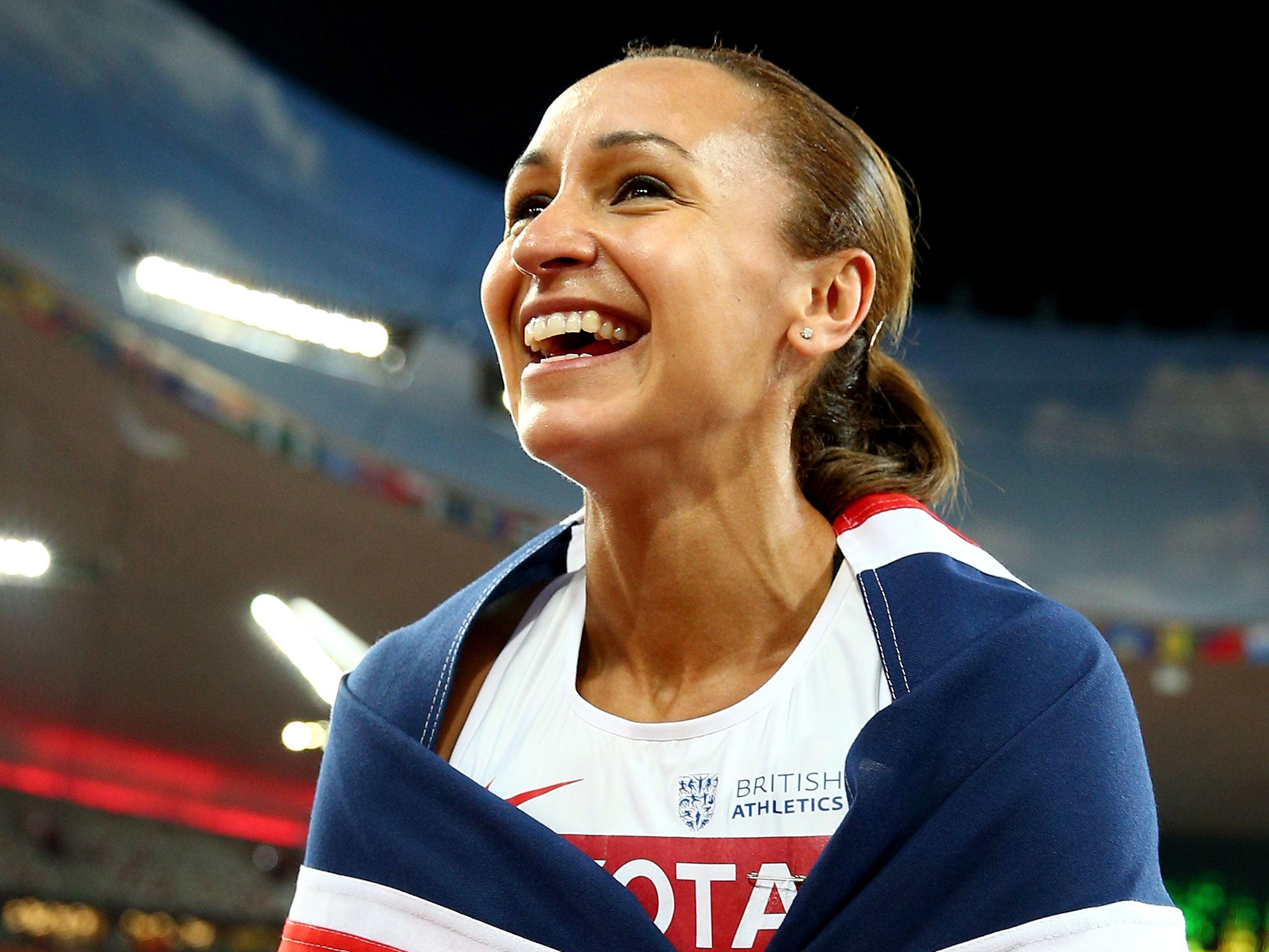 Jessica Ennis-Hill after victory in the Heptathlon