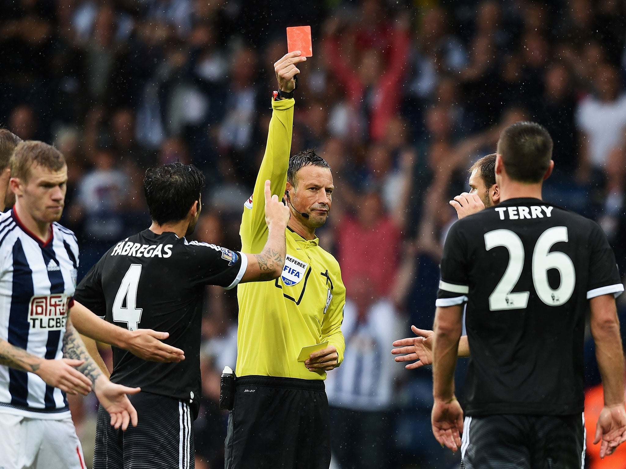 John Terry is sent off against