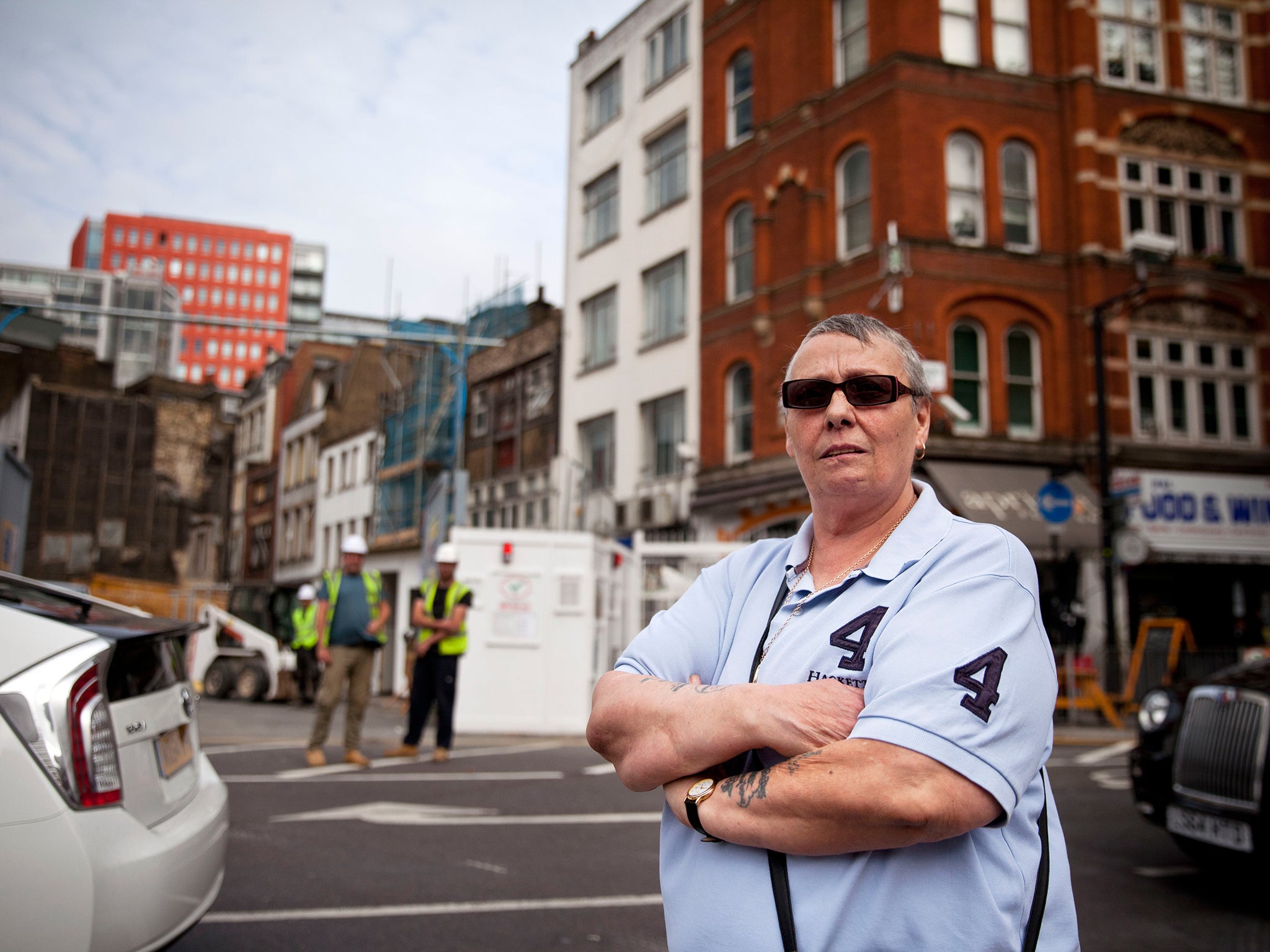 Paddy Crossin at Denmark Place where an arson attack took the lives of 37 people, many of whom were her friends