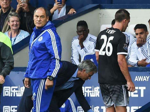 John Terry walks down the tunnel - and Jose Mourinho does not look at him