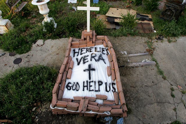 The 2005 makeshift grave for Vera Smith