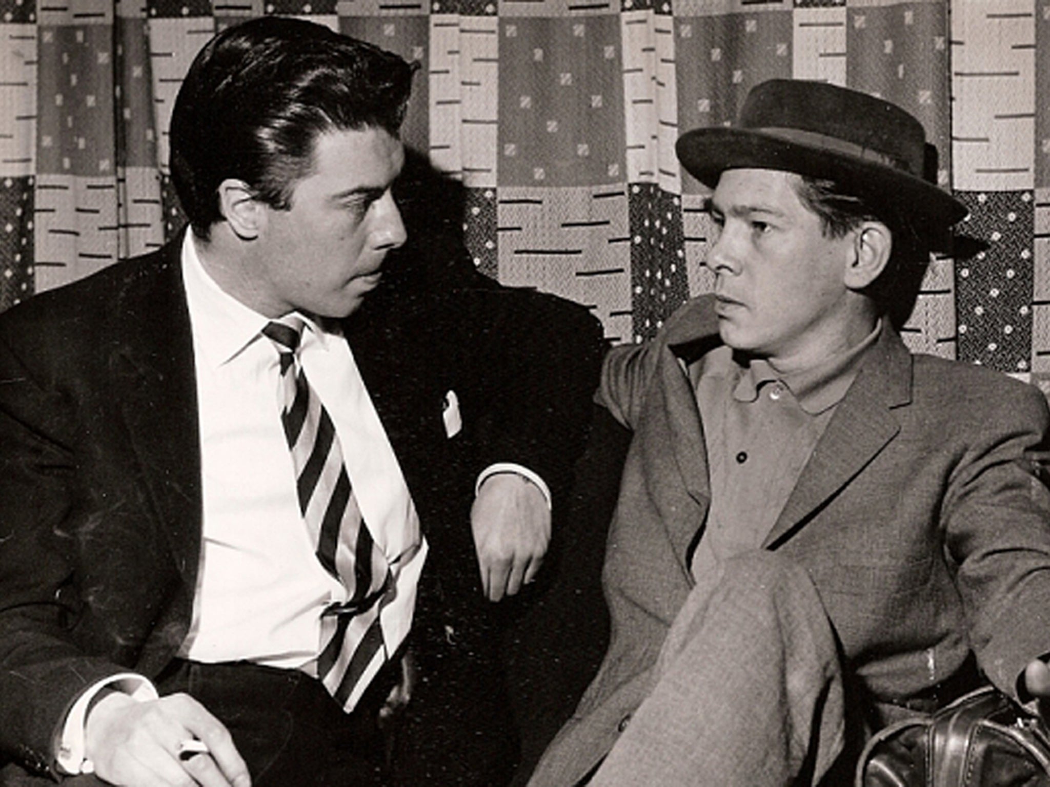 Jones, left, with the singer Johnnie Ray: he did most of his work in the De Hems Oyster Bar in London’s Macclesfield Street