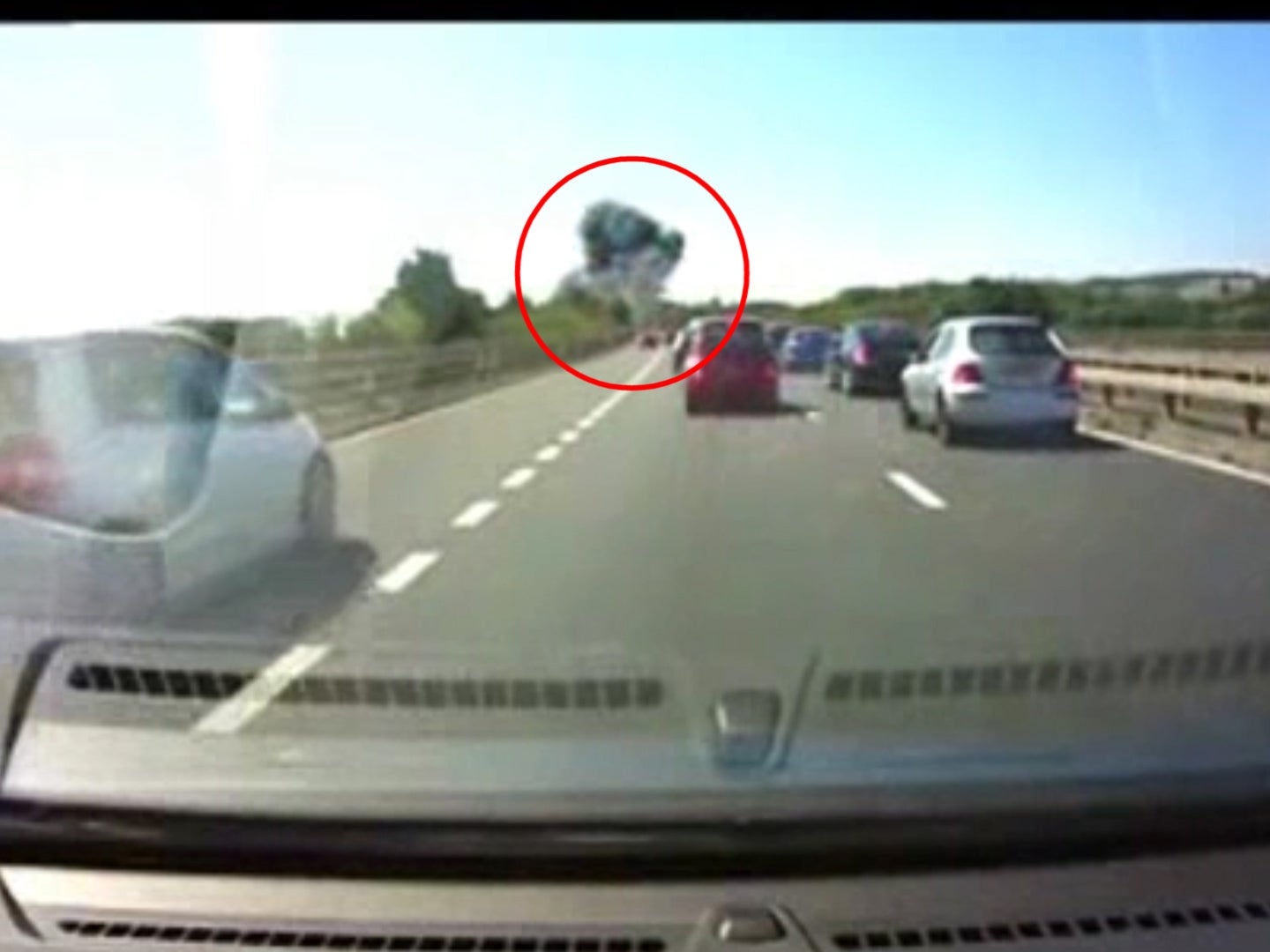 New footage emerges showing the moment the plane plummets into the A27