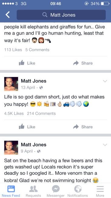 "Life is short": Matt Jones' comments just months before the tragedy