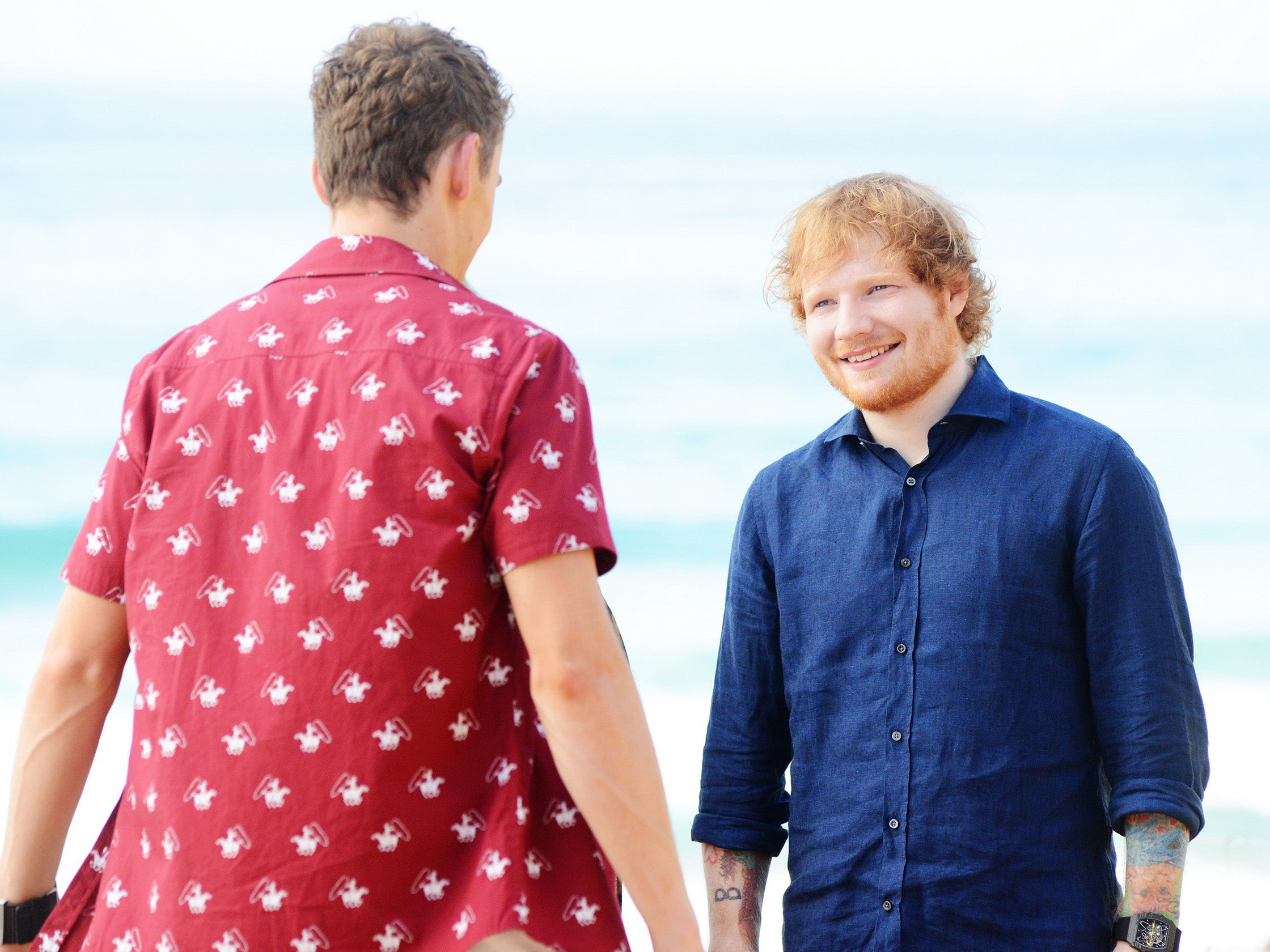 Ed Sheeran on the set for Home And Away