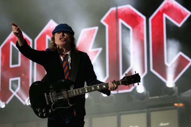 Angus Young of AC/DC performs at Coachella