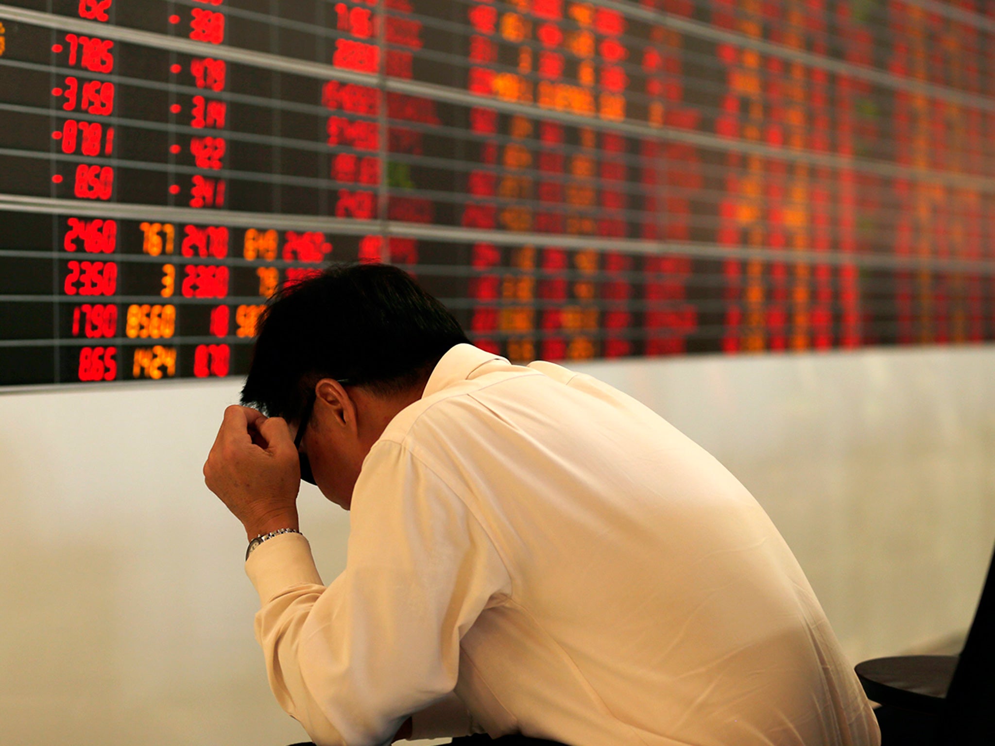 There was an 8.5% fall in the Shanghai Index