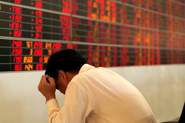There was an 8.5% fall in the Shanghai Index
