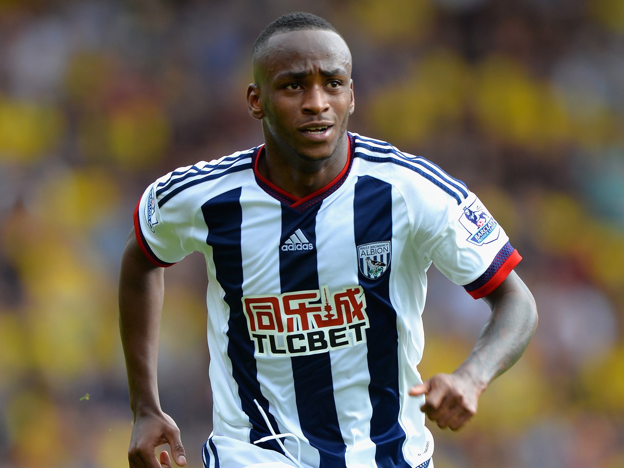 Saido Berahino in action for West Brom