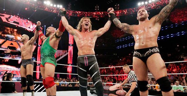 Cesaro, Ryback, Dolph Ziggler and Randy Orton celebrate